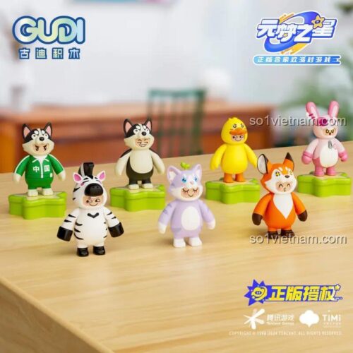 Toàn bộ 7 nhân vật minifigure GUDI 52200 Yuanmeng Zhixing đáng yêu, thiết kế tinh xảo, phù hợp cho bé trai, bé gái 8 tuổi yêu thích sưu tầm đồ chơi mô hình.