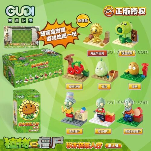 Các nhân vật Plants vs Zombies trong Bộ Lắp Ghép Nhân Vật Plants vs Zombies Series 3 GUDI 60032