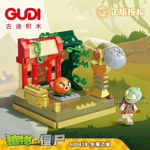 Bộ Lắp Ghép Cảnh Quan "Thế Giới Thực Vật Đại Chiến Thây Ma" - "Thành Phố Bị Lãng Quên" (187 Mảnh) - Cảnh quan "Thành Phố Bị Lãng Quên" game Plants vs. Zombies