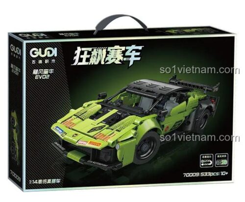 Hộp đựng bộ đồ chơi xe đua Lamborghini EVO2 GUDI 70009