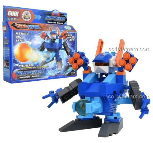 Hộp sản phẩm bộ lắp ghép GUDI 9904 Cỗ máy bão tố Robot chiến đấu