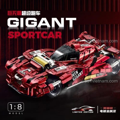 Đồ chơi mô hình GULY 10619 Siêu xe thể thao Gigant, hộp sản phẩm Limited Edition với sơn kim loại điện phân, đồ chơi cho bé trai 8 tuổi