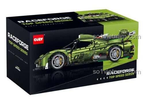 Hộp sản phẩm bộ lắp ghép siêu xe Koenigsegg GULY 10628, đồ chơi mô hình tốc độ cao cho bé trai, 3838 mảnh ghép, tỉ lệ 1:8, giá rẻ