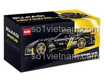 Hộp đựng bộ lắp ghép siêu xe Bugatti Dark Night Sound Sports Car GULY 10631, đồ chơi mô hình cho bé trai, 4368 mảnh ghép, tỉ lệ 1:8