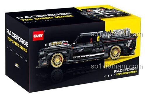 Hộp sản phẩm bộ lắp ghép Siêu xe Dodge Challenger 古励GULY 10637, đồ chơi xe hơi cho bé trai 8 tuổi, đồ chơi STEM