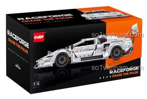 Hộp sản phẩm bộ lắp ghép GULY 10649 Lamborghini LP5000 tỉ lệ 1:8, đồ chơi xe mô hình cho bé trai 8 tuổi