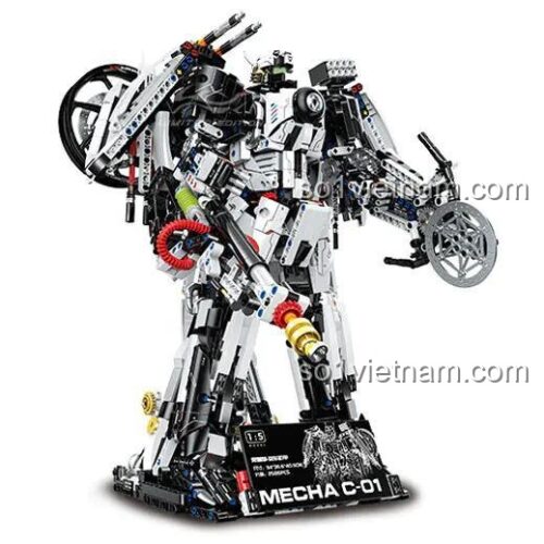 Robot Lotus C-01 Biến Hình 古励GULY 60520, bộ lắp ráp robot biến hình, đồ chơi giáo dục cho bé trai 8 tuổi, mô hình Transformer