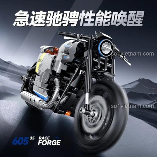 Mô tô Harley Davidson Softail Commander 60535 - Bộ lắp ráp Technic 508 mảnh