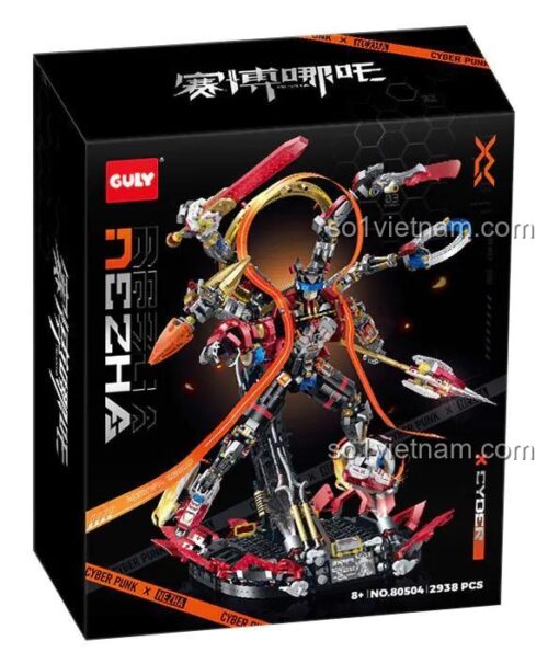 Hộp sản phẩm đồ chơi lắp ghép Cyber Nezha GULY 80504