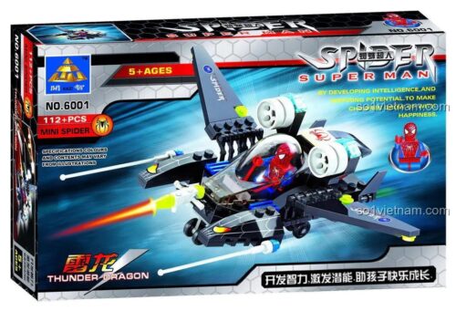 Bộ lắp ghép KAZI 6001 Thunder Dragon Chiến cơ Spider-Man