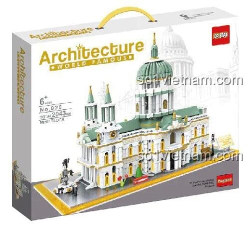 Hộp bộ lắp ghép Nhà thờ St. Paul 2043 mảnh, kiến trúc thế giới, đồ chơi giáo dục cho bé 6 tuổi
