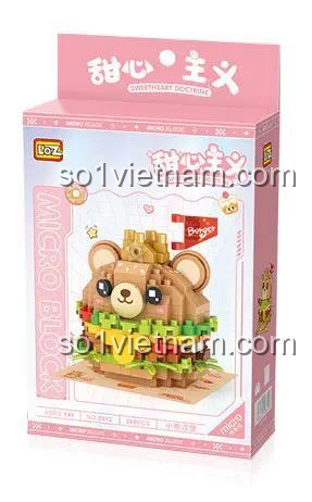 Hộp bộ đồ chơi Gấu Bông Burger LOZ 8812
