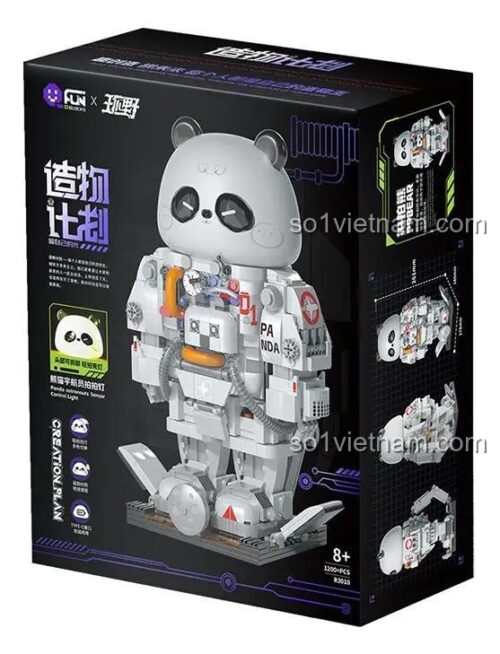 Hộp đựng bộ đồ chơi Gấu Trúc Phi Hành Gia Huan Ye R3010