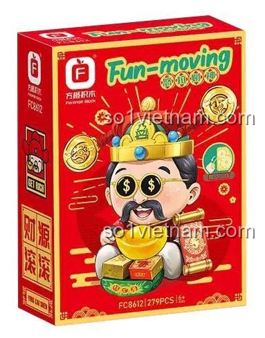 Hộp đựng bộ lắp ghép Tài Thần May Mắn FC8612 của Forange, 279 mảnh, cho bé 6 tuổi