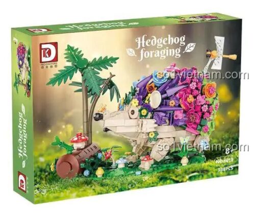 Hộp đựng bộ lắp ghép Nhím Tìm Mồi DK 6018, 988 mảnh, đồ chơi giáo dục cho bé 8 tuổi
