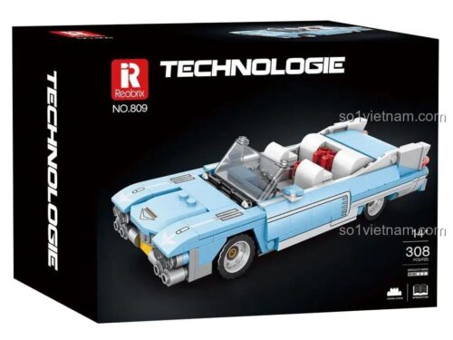 Hộp đựng bộ lắp ghép Reobrix 809 Cadillac Eldorado, 308 chi tiết, độ tuổi 14+, giá tốt