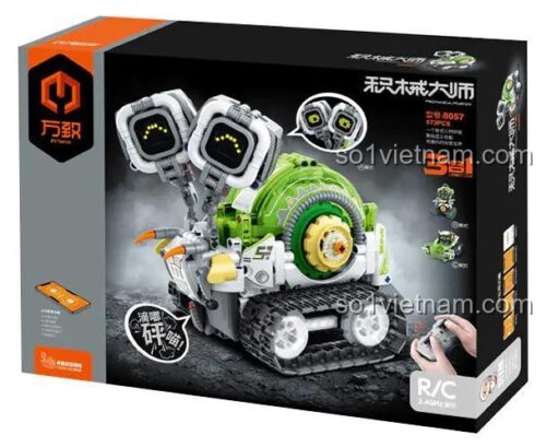 Mô hình Tên lửa Tốc độ Cao 3 trong 1, 573 mảnh, điều khiển từ xa, có đèn LED, âm thanh, màn hình biểu cảm, đồ chơi STEM cho bé 8 tuổi trở lên