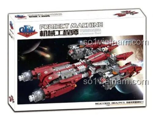 Hộp đựng bộ đồ chơi GBL KY1109 Phi thuyền vũ trụ, đồ chơi lắp ghép Technic, 864 chi tiết, dành cho bé trai 6 tuổi