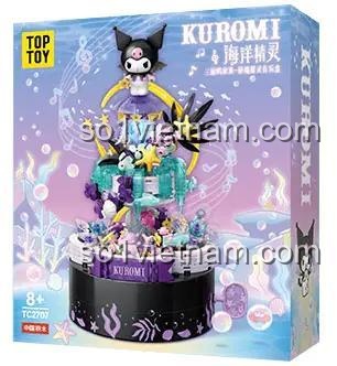 Hộp sản phẩm Hộp nhạc Biển Cả Kuromi TC2707 của TOP TOY, có hình ảnh Kuromi và các chi tiết trang trí, 400 chi tiết, cho bé gái 8 tuổi