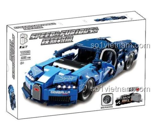 Hộp sản phẩm K盒子 10230 Siêu xe Bugatti Chiron Tốc độ Kinh Hoàng, 538 Mảnh, Đồ chơi giáo dục cho bé trai 6 tuổi, Giá tốt