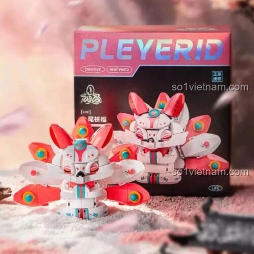 Hộp sản phẩm Cửu Vĩ Hồ Pleyerid M38-P8072, bộ xếp hình Thần Thú Huyền Thoại, đồ chơi sáng tạo cho bé gái 12 tuổi