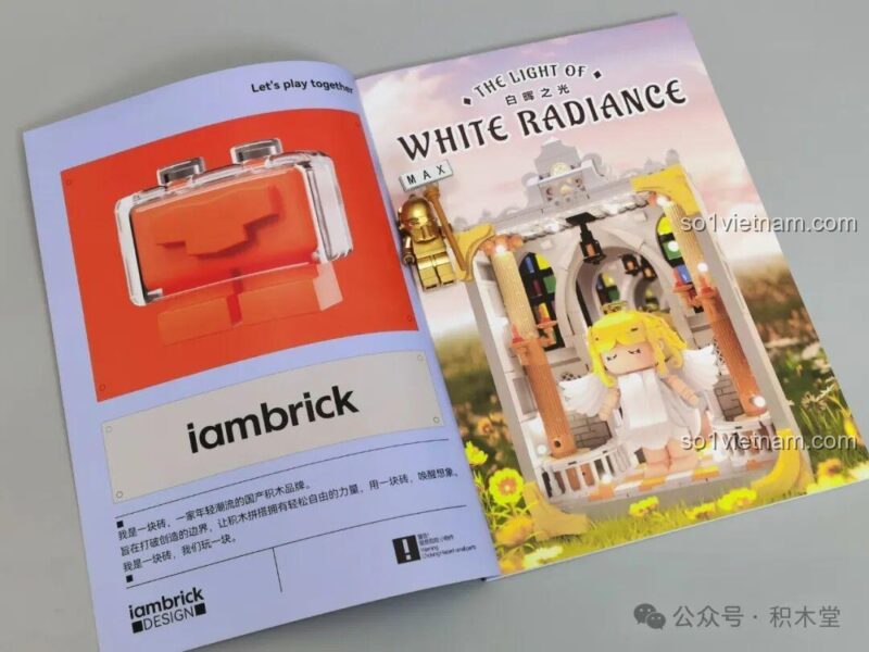 Các gói chi tiết bên trong hộp sản phẩm iambrick 30101 Thâm Uyên Kính: Bạch Hủy Chi Quang