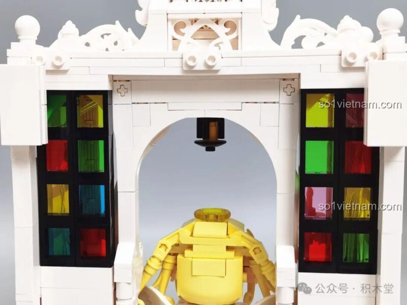 Mô hình iambrick 30101 Thâm Uyên Kính: Bạch Hủy Chi Quang khi bật đèn LED