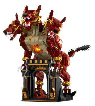 bộ lắp ghép Chó Ba Đầu Địa Ngục iambrick 30303, mô hình Cerberus Địa Ngục có đèn LED, đồ chơi lắp ráp cho con trai 14 tuổi giá tốt