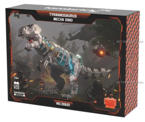 Hộp sản phẩm iambrick 30601 Khủng long bạo chúa cơ khí, bộ đồ chơi lắp ráp 1160 chi tiết cho thanh thiếu niên