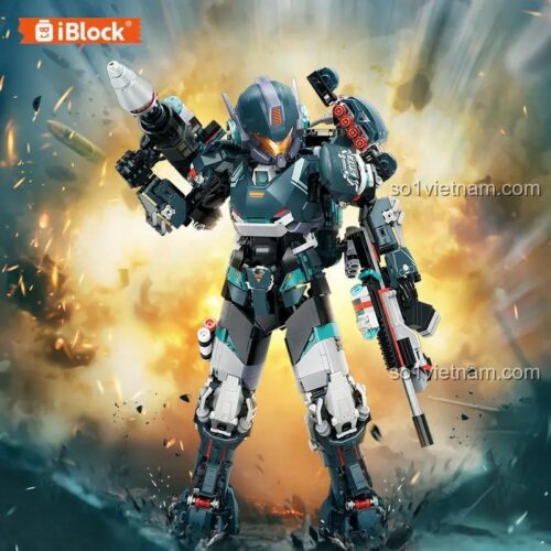 Đồ chơi mô hình Robot Chiến Đấu iBlock ib1103, mecha đặc nhiệm với sức mạnh vô song, phù hợp bé trai 8 tuổi