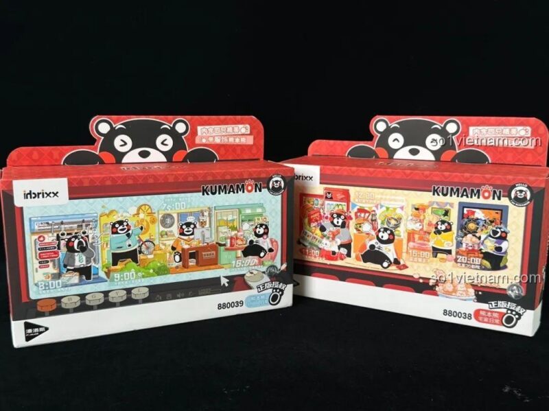 Kích thước hộp Gấu Kumamon 0038 27x15x7.5cm, dễ dàng vận chuyển, phù hợp làm quà tặng.