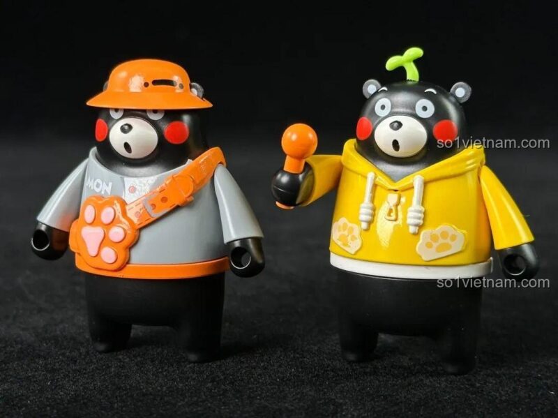 Xô bỏng ngô KUMA trong bộ lắp ghép Linh vật Kumamon, chi tiết nhỏ nhưng tinh tế, tăng tính chân thực.