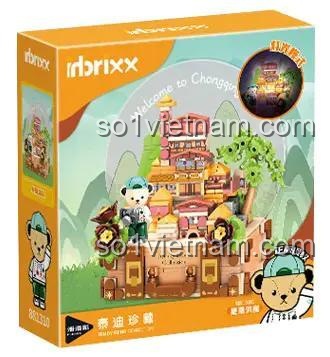 Hộp sản phẩm đồ chơi mô hình Gấu Teddy du lịch Trùng Khánh mã 881310, có đèn led, giá tốt.