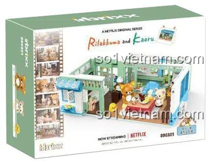 Hộp bộ đồ chơi inbrixx 890301 Rilakkuma, bộ lắp ghép phòng khách Rilakkuma cho bé gái 8 tuổi, giá rẻ.