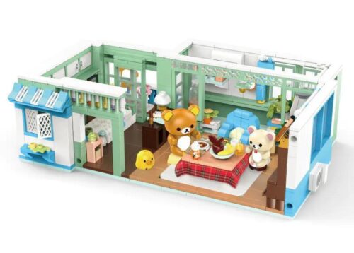 Bộ lắp ghép inbrixx 890301 mô hình phòng khách và phòng ngủ Rilakkuma, đồ chơi mô hình Rilakkuma đáng yêu cho bé gái 8 tuổi, giá tốt.