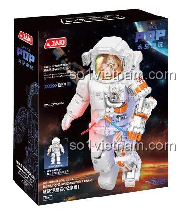 Hộp đồ chơi mô hình JAKI CK001, bộ lắp ghép Phi hành gia Phá Bình Minh, giá rẻ cho bé trai 8 tuổi