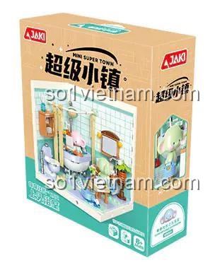 Hộp bộ đồ chơi JAKi FK004 Phòng tắm Tiện nghi cho bé gái 8 tuổi