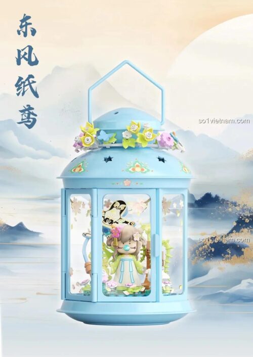 Đèn lồng Nanci Đông Phong Chỉ Nguyệt JAKI HK115, bộ lắp ghép đèn lồng phong cách Trung Hoa, đèn lồng có figure Nanci, màu xanh dương, trắng, hồng, vàng, độ tuổi 14+