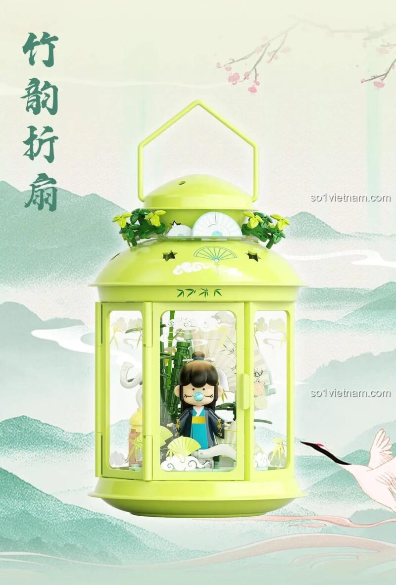 Đèn lồng Nanci "Trúc Vận Chiết Phiến" JAKI HK116 trong không gian nghệ thuật