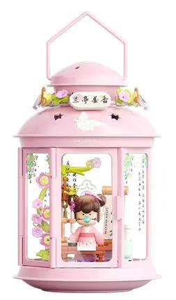 Mô hình đèn lồng Nanci Lan Đình Mặc Hương màu hồng có đèn LED, nhân vật Nanci bên trong, phong cách cổ điển, đồ chơi lắp ghép sáng tạo cho bé gái 14 tuổi