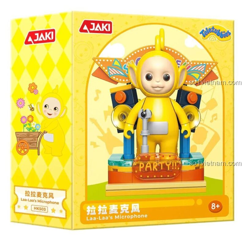 Hộp sản phẩm bộ lắp ghép Teletubbies HK503 Laa-Laa's Microphone JAKI cho bé gái 8 tuổi