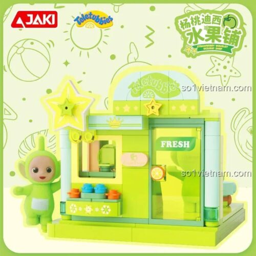 Bộ lắp ghép Teletubbies - Tiệm trái cây của Tinky Winky JAKI HK506 với Tinky Winky