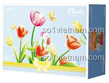 Vỏ hộp Hộp quà hoa Tulip cam JAKI JK20231, đồ chơi mô hình chất lượng cao cho con gái 14 tuổi, giá tiết kiệm