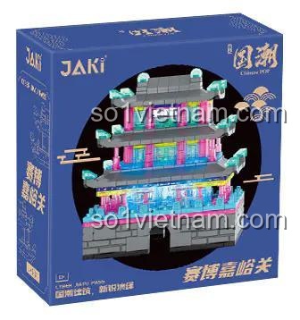 Hộp đồ chơi mô hình JAKI JK5181 Cửa ải Gia Dục Quan Cyberpunk, đồ chơi xây dựng Kiến trúc Gia Dục Quan phong cách Cyberpunk, cho con trai 8 tuổi, giá rẻ
