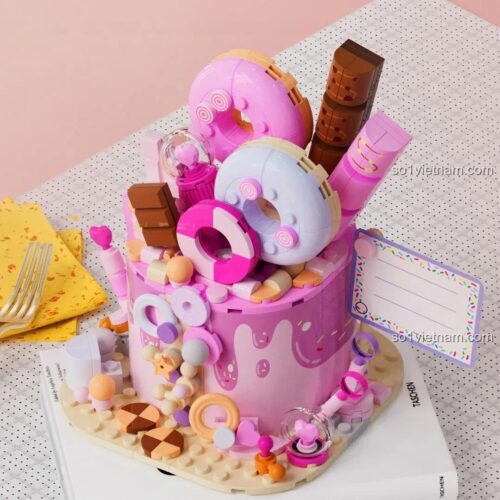 Bộ Lắp Ghép Bánh Kem Ngọt Ngào JAKI JK5635 - Mô hình bánh kem dễ thương