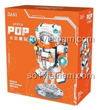 Hộp sản phẩm đồ chơi mô hình JAKI JK8505 Phi Hành Gia Không Gian, quà tặng sáng tạo cho bé trai.