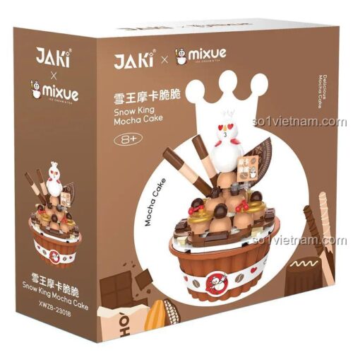 đồ chơi mô hình Bánh Kem Mocha JAKI XWZB23018 trong hộp, quà tặng bé gái 8 tuổi, tiết kiệm