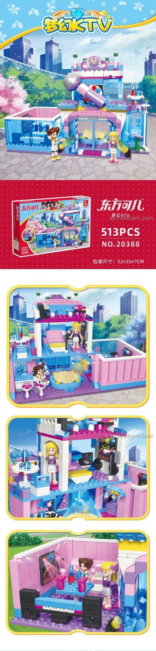 Bộ đồ chơi JIESTAR 20388 KTV Mơ Mộng đã lắp ráp