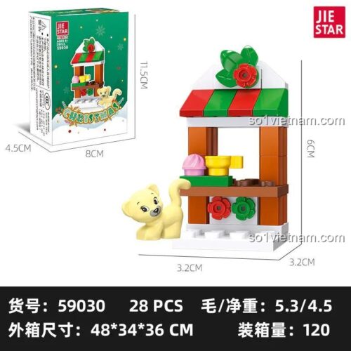 Mô hình Giáng Sinh Vui Vẻ từ bộ đồ chơi JIESTAR 59030