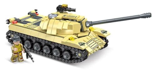 Mô hình xe tăng hạng nặng IS-3 JIESTAR 61120 lắp ráp chi tiết cao, có minifigure, bánh xích giả, tháp pháo xoay 360 độ, phù hợp cho bé trai 6 tuổi